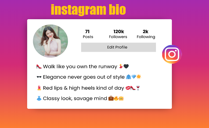 instagram bio