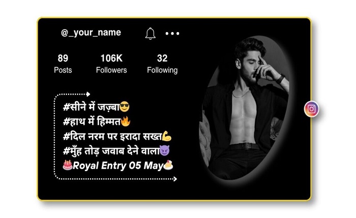 instagram bio hindi